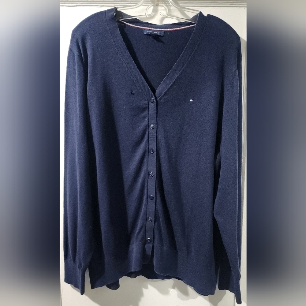 Tommy Hilfiger Dark Blue Women's Cardigan ** Imperfection**